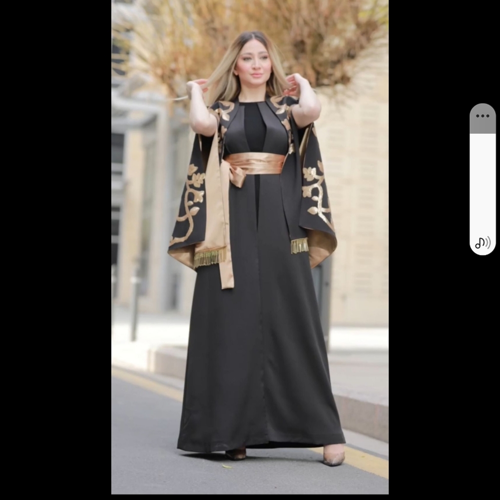 Handmade Embroidered Palestinian Modern Gown